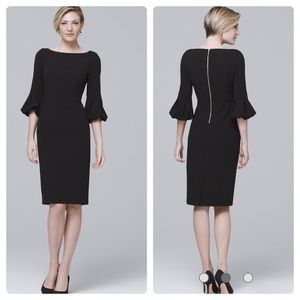 White House Black Market Dresses - WHBM BODY PERFECTING LANTERN-SLEEVE BLACK DRESS White House Black Market Dresses - WHBM BODY PERFECTING LANTERN-SLEEVE BLACK DRESS